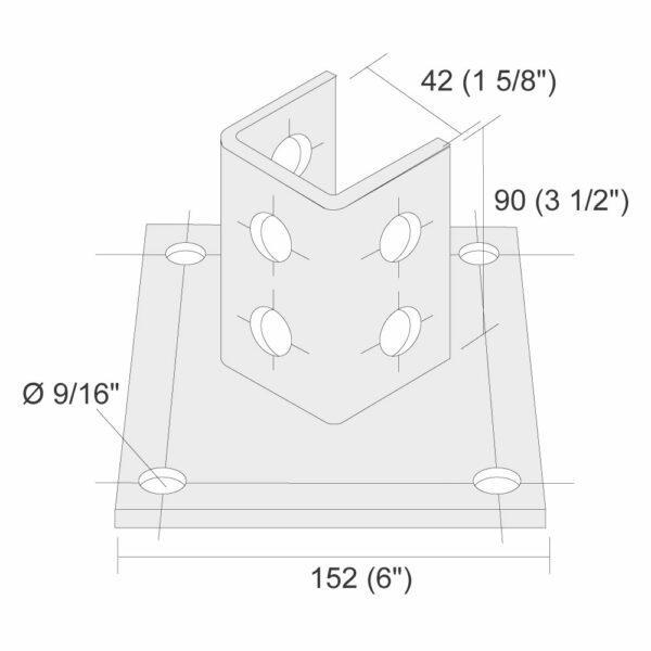 Tall base for single channel