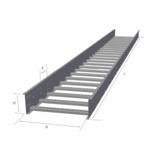 bandeja portacable tipo escalera en aluminio liviano